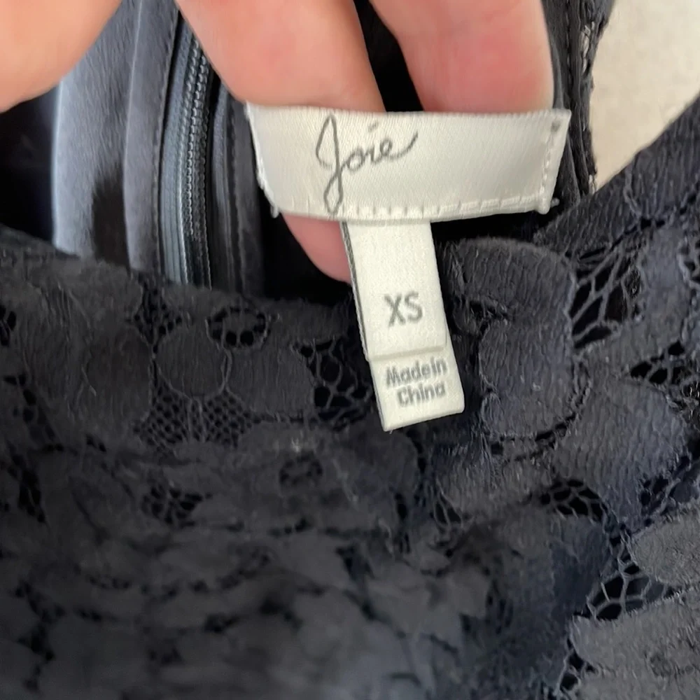 Joie Nanon B black lace sleeveless mini dress - Picture 12 of 16